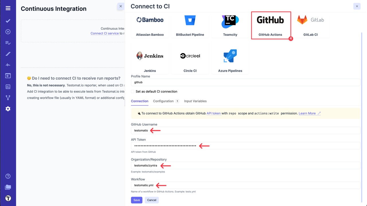 Testomatio - GitHub
